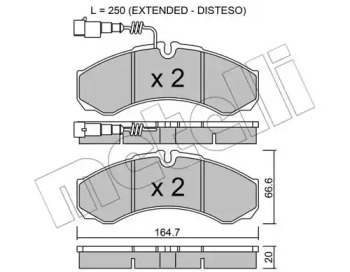 Комплект тормозных колодок METELLI 22-0212-9