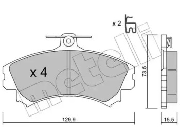 Комплект тормозных колодок METELLI 22-0216-0