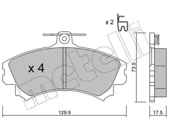 Комплект тормозных колодок METELLI 22-0216-1