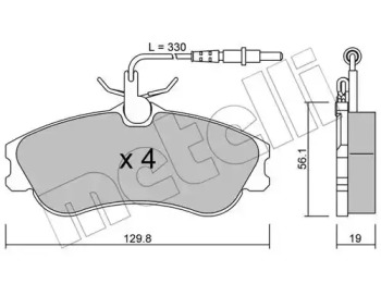 Комплект тормозных колодок METELLI 22-0217-0