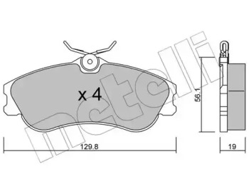 Комплект тормозных колодок METELLI 22-0217-1