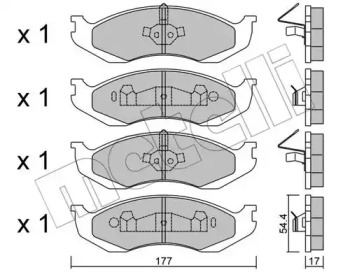 Комплект тормозных колодок METELLI 22-0218-0