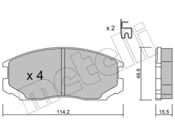 Комплект тормозных колодок METELLI 22-0221-1