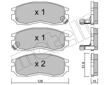 Комплект тормозных колодок METELLI 22-0224-0