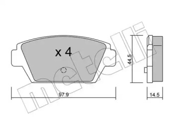 Комплект тормозных колодок METELLI 22-0226-0