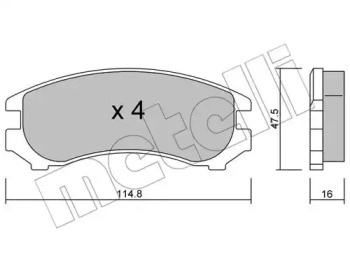 Комплект тормозных колодок METELLI 22-0230-0