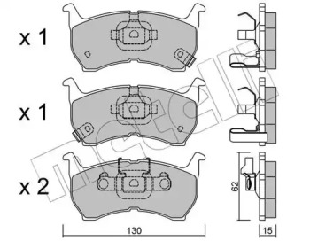 Комплект тормозных колодок METELLI 22-0231-1