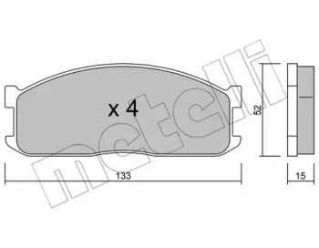 Комплект тормозных колодок METELLI 22-0232-0