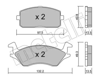 Комплект тормозных колодок METELLI 22-0234-0