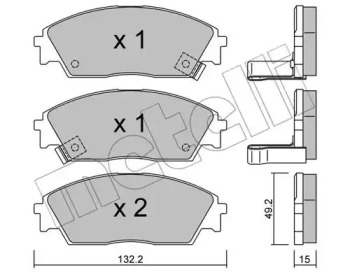 Комплект тормозных колодок METELLI 22-0236-1