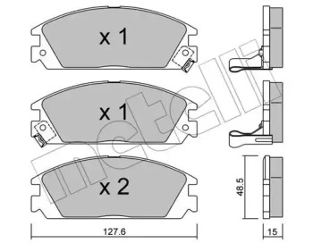 Комплект тормозных колодок METELLI 22-0237-1