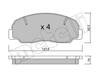 Комплект тормозных колодок METELLI 22-0239-0