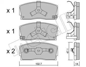 Комплект тормозных колодок METELLI 22-0240-0