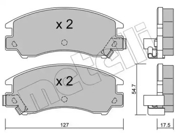 Комплект тормозных колодок METELLI 22-0241-0