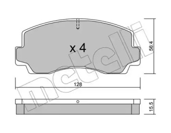 Комплект тормозных колодок METELLI 22-0243-0