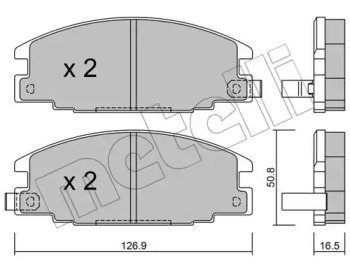 Комплект тормозных колодок METELLI 22-0244-0