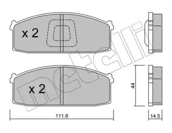 Комплект тормозных колодок METELLI 22-0245-1