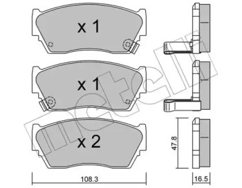 Комплект тормозных колодок METELLI 22-0246-1