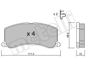 Комплект тормозных колодок METELLI 22-0248-0