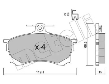 Комплект тормозных колодок METELLI 22-0250-0