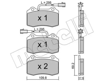 Комплект тормозных колодок METELLI 22-0251-0