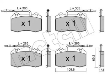 Комплект тормозных колодок METELLI 22-0251-1