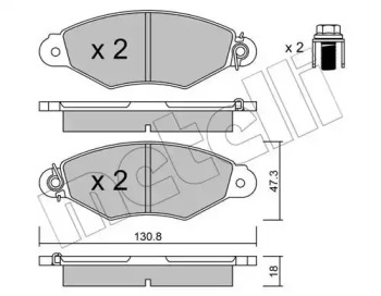 Комплект тормозных колодок METELLI 22-0253-0