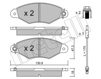 Комплект тормозных колодок METELLI 22-0253-1