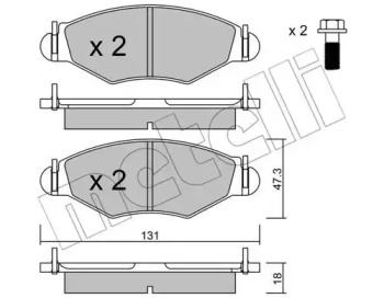 Комплект тормозных колодок METELLI 22-0254-1