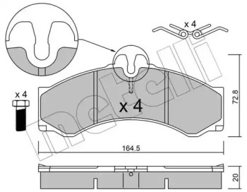 Комплект тормозных колодок METELLI 22-0262-0