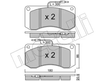 Комплект тормозных колодок METELLI 22-0272-0