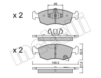 Комплект тормозных колодок METELLI 22-0274-5