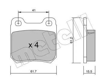 Комплект тормозных колодок METELLI 22-0276-0