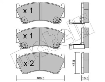 Комплект тормозных колодок METELLI 22-0277-0