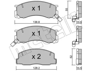 Комплект тормозных колодок METELLI 22-0281-0