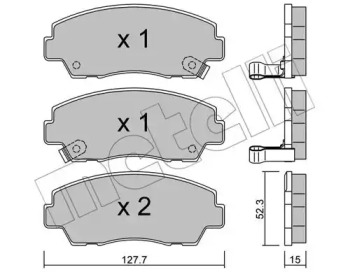 Комплект тормозных колодок METELLI 22-0283-0