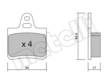 Комплект тормозных колодок METELLI 22-0284-0