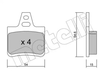 Комплект тормозных колодок METELLI 22-0285-0