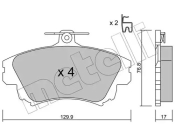 Комплект тормозных колодок METELLI 22-0286-0