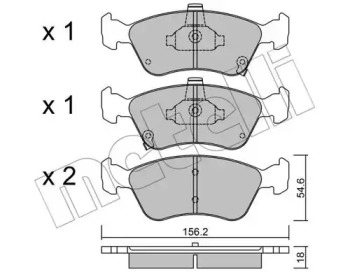 Комплект тормозных колодок METELLI 22-0287-0