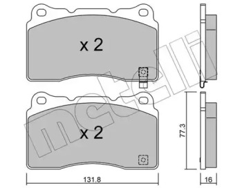 Комплект тормозных колодок METELLI 22-0288-5