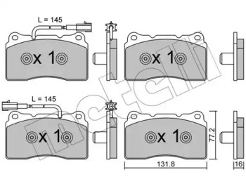 Комплект тормозных колодок METELLI 22-0288-6