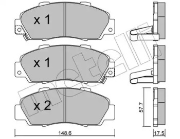 Комплект тормозных колодок METELLI 22-0298-0