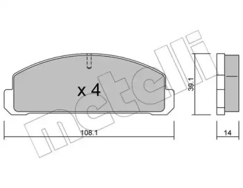 Комплект тормозных колодок METELLI 22-0300-0