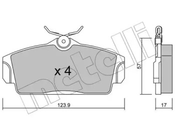 Комплект тормозных колодок METELLI 22-0305-0