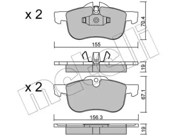 Комплект тормозных колодок METELLI 22-0307-0