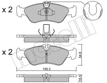 Комплект тормозных колодок METELLI 22-0311-0