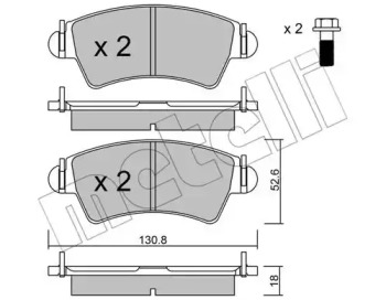 Комплект тормозных колодок METELLI 22-0313-1