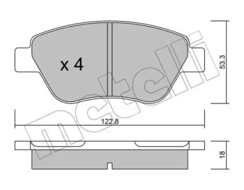 Комплект тормозных колодок METELLI 22-0321-1