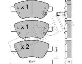 Комплект тормозных колодок METELLI 22-0321-2